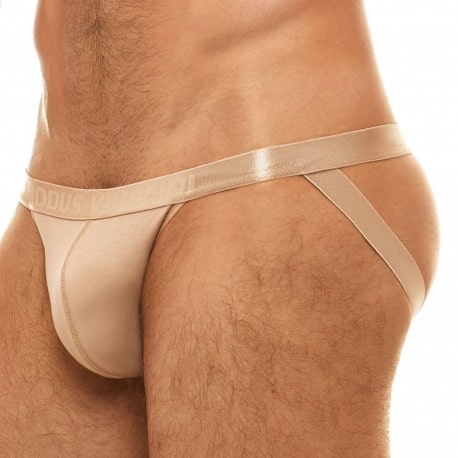 Beige Men's sexy jockstaps