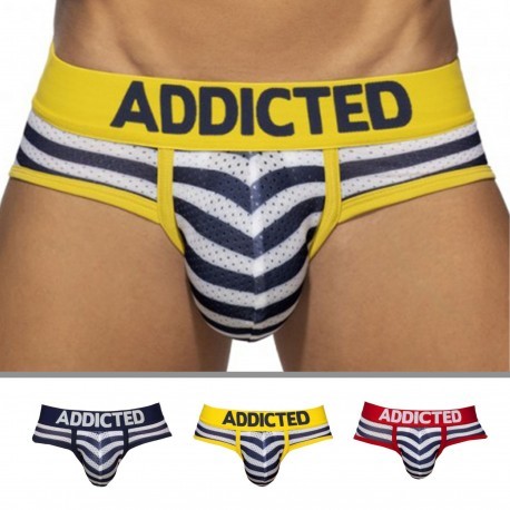 Addicted 3-Pack Briefs - Yellow - Orange - Charcoal