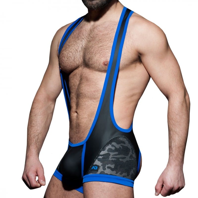 Ad Fetish Camo Mesh Open Singlet Royal Inderwear