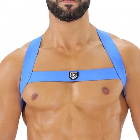 TOF Paris Fetish Elastic Harness - Blue