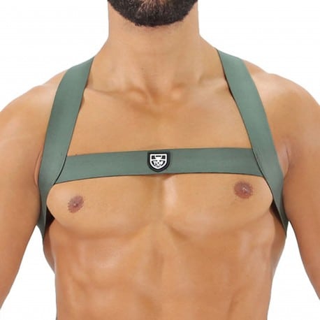 TOF Paris Fetish Elastic Harness - Khaki