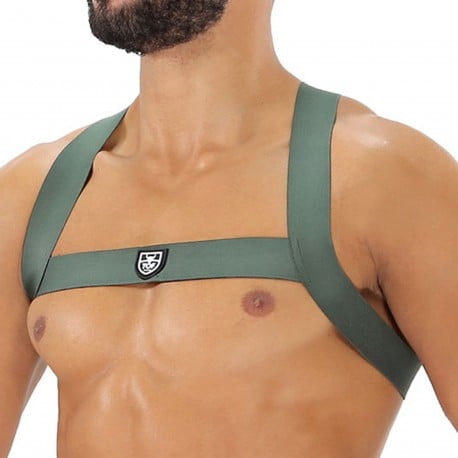 TOF Paris Fetish Elastic Harness - Khaki