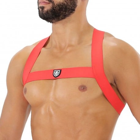 TOF Paris Fetish Elastic Harness - Red