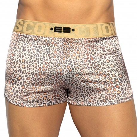 ES Collection Satin Wild Boxer Shorts - Leopard