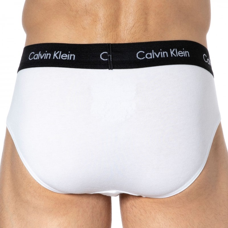 Calvin Klein Modern Cotton Stretch 3 Pack Hip Brief in White for Men