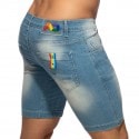 Addicted Bermuda Jeans Rainbow Tape Bleu Indigo