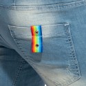 Addicted Bermuda Jeans Rainbow Tape Bleu Indigo