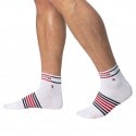 Tommy Hilfiger 2-Pack Breton Stripe Quarter Socks - White