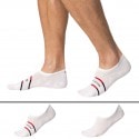 Tommy Hilfiger Lot de 2 Paires de Chaussettes Invisibles Stripe Blanches