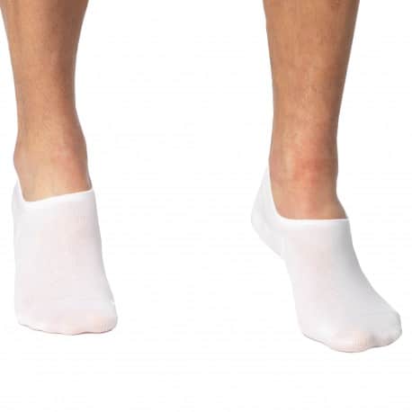 Tommy Hilfiger 2-Pack Stripe Invisible Socks - White