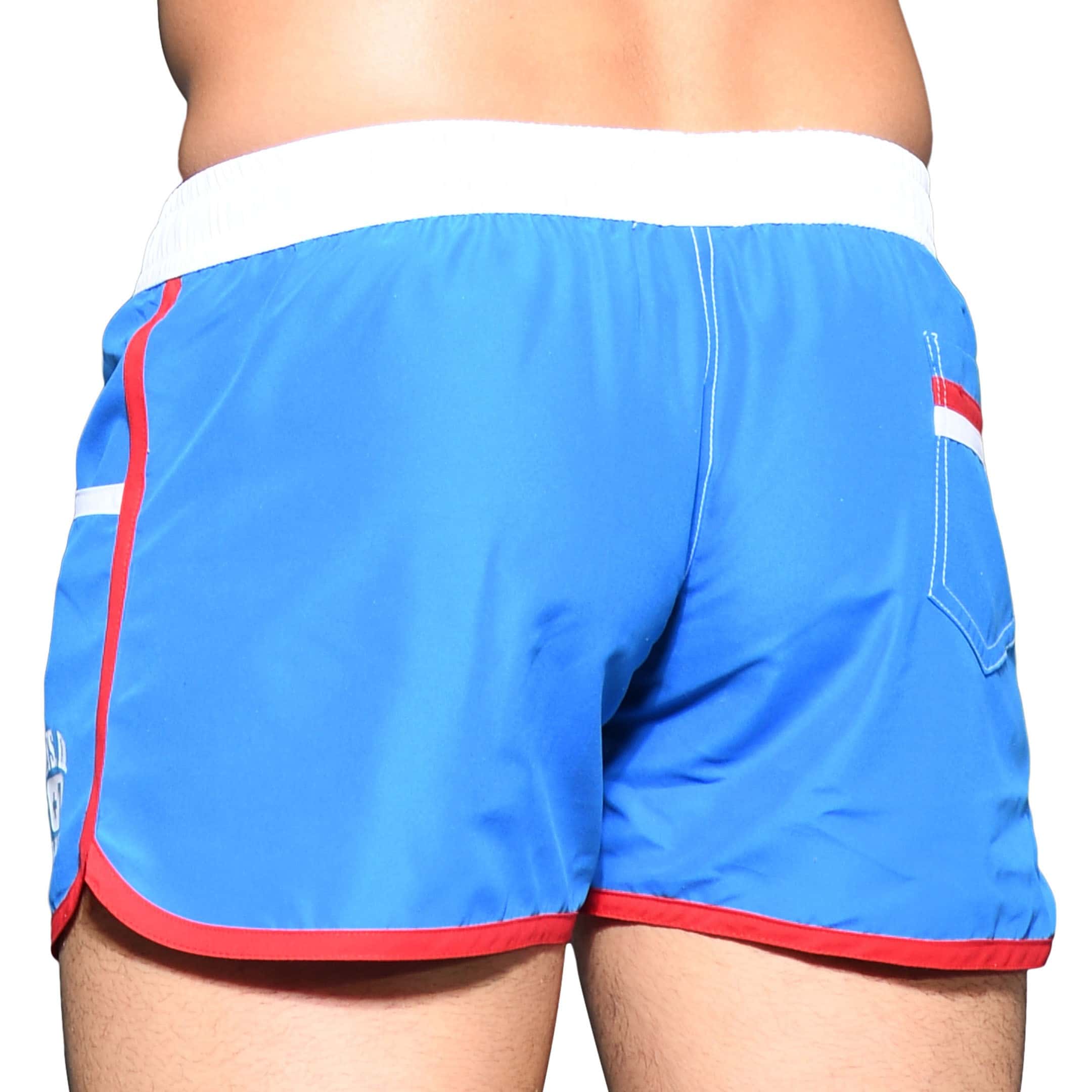 Andrew Christian Phys. Ed. Varsity Swim Shorts - Electric Blue | INDERWEAR