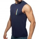 Addicted Rainbow Tape Tank Top - Navy