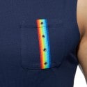 Addicted Rainbow Tape Tank Top - Navy