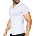 ES Collection Chemisette Slim Fit Microfibre Blanche