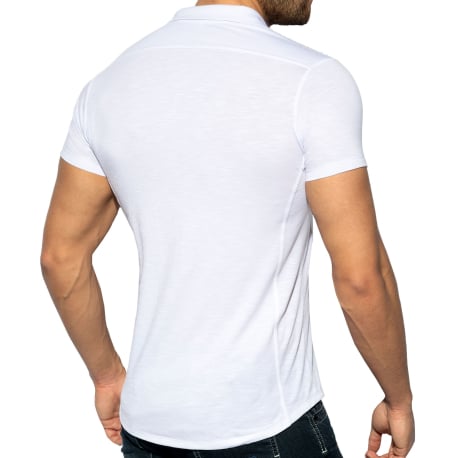 ES Collection Chemisette Slim Fit Microfibre Blanche