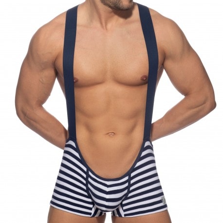 Addicted Sailor Velvet Singlet - Navy