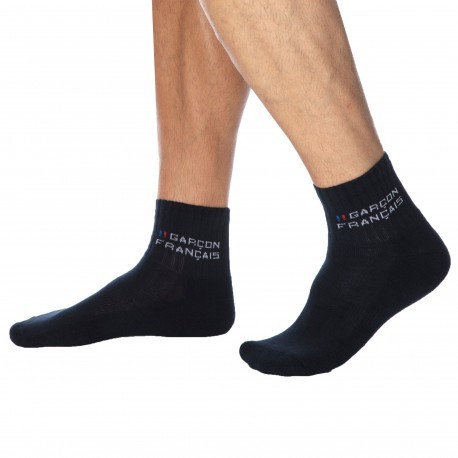 Garçon Français Ankle Socks - Navy