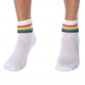 Garçon Français Ankle Socks - White - Rainbow