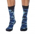 SKU Camo Cotton Dress Socks - Navy