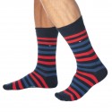 Tommy Hilfiger 2-Pack Dress Socks - Navy - Thin Stripes