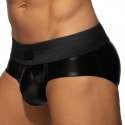 AD Fetish Cockring Back Zip Rub Briefs - Black