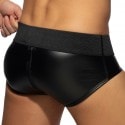 AD Fetish Cockring Back Zip Rub Briefs - Black