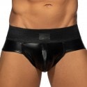 AD Fetish Cockring Front Zip Rub Briefs - Black