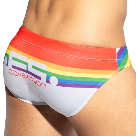 ES Collection Slip de Bain Rainbow Blanc