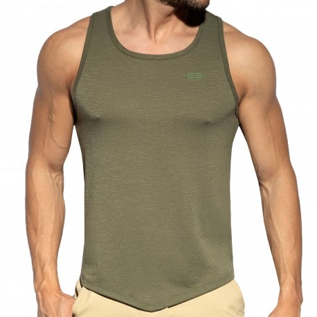 ES Collection Flame Tank Top - Khaki