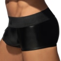 AD Fetish Cockring Front Zip Rub Trunks - Black