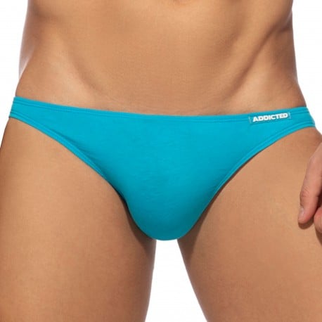 Addicted Cotton Thong - Turquoise