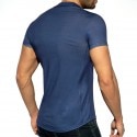 ES Collection Chemisette Slim Fit Microfibre Bleu Marine