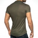 ES Collection Slim Fit Microfiber Shirt - Khaki