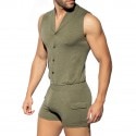 ES Collection Sleeveless Bodysuit - Khaki