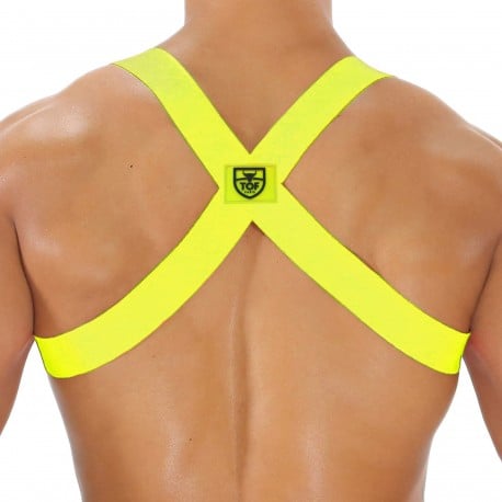 TOF Paris Party Boy Elastic Harness - Neon Yellow