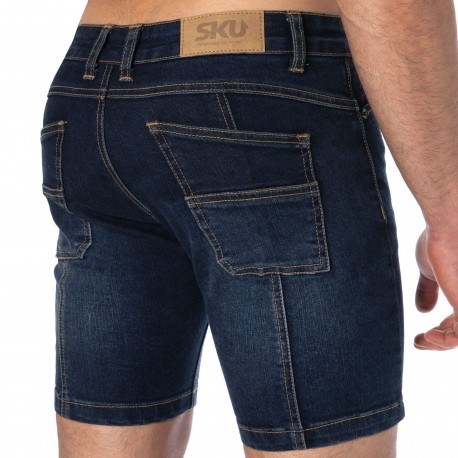 SKU Super Push-Up Original Mini Jeans Shorts - Indigo Blue
