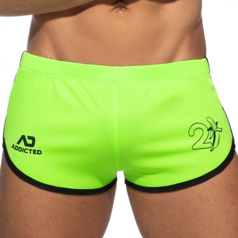 neon green sweat shorts