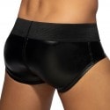 AD Fetish Cockring Allover Zip Rub Briefs - Black