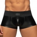 AD Fetish Boxer Cockring Allover Zip Rub Noir