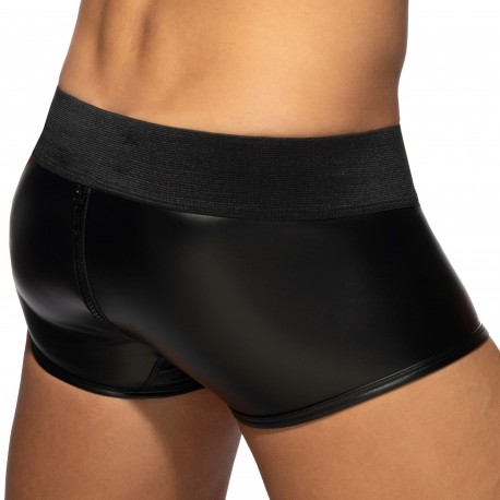 AD Fetish Cockring Allover Zip Rub Briefs - Black