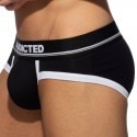 Addicted Basic Colors Cotton Briefs - Black - White