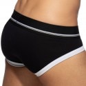 Addicted Basic Colors Cotton Briefs - Black - White