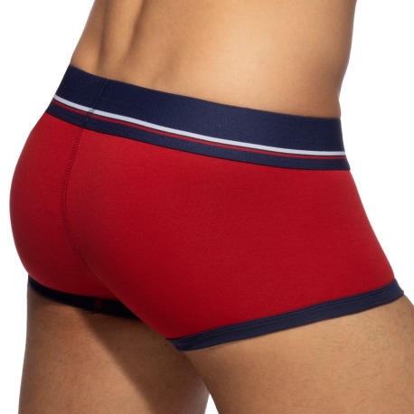 Addicted Basic Colors Cotton Trunks - Red - Navy