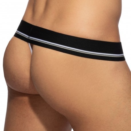 Addicted Basic Colors Cotton Thong - Black - White