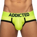 Addicted Basic Colors Mesh Briefs - Neon Yellow