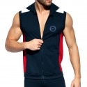 ES Collection Veste Sport Sans Manche Piquée FIT Bleu Marine