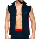 ES Collection Veste Sport Sans Manche Piquée FIT Bleu Marine