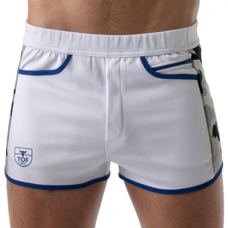 TOF Paris Camo Gym Shorts White INDERWEAR