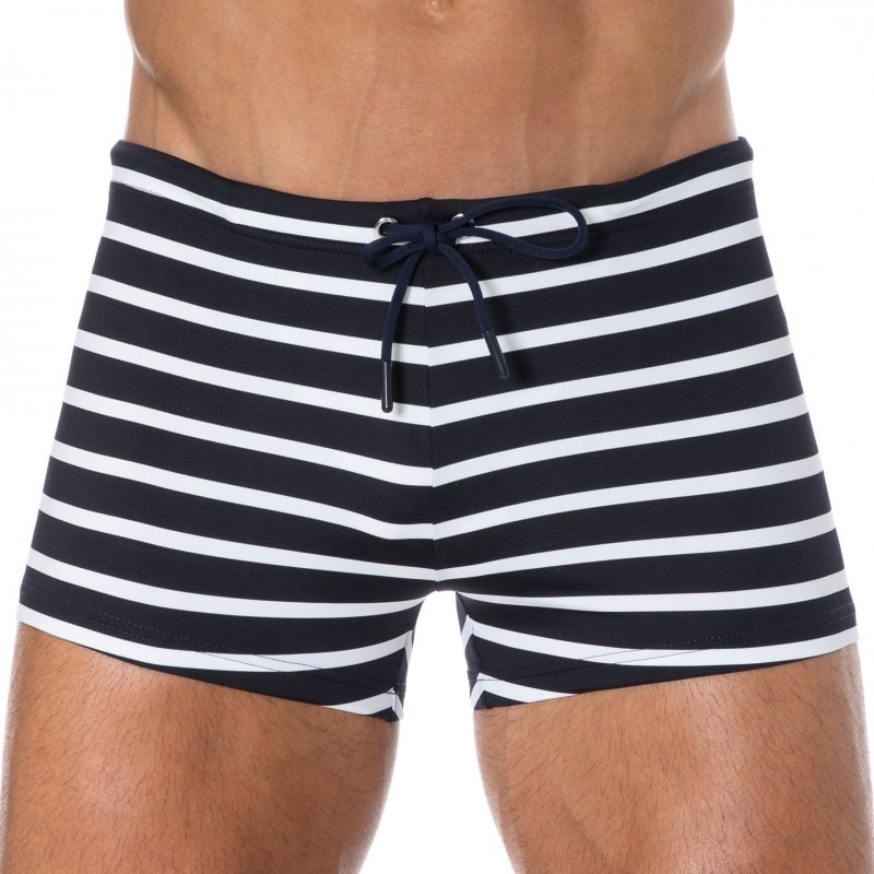 HOM Matias Swim Trunks - Navy Stripe | INDERWEAR