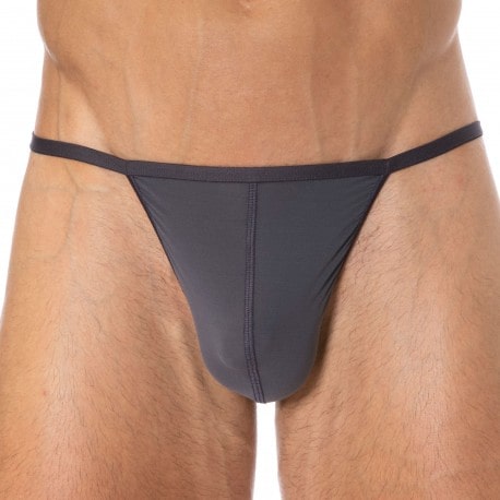 HOM Temptation Plume Thong - Charcoal